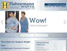 Tablet Screenshot of hahnemannbariatrics.com